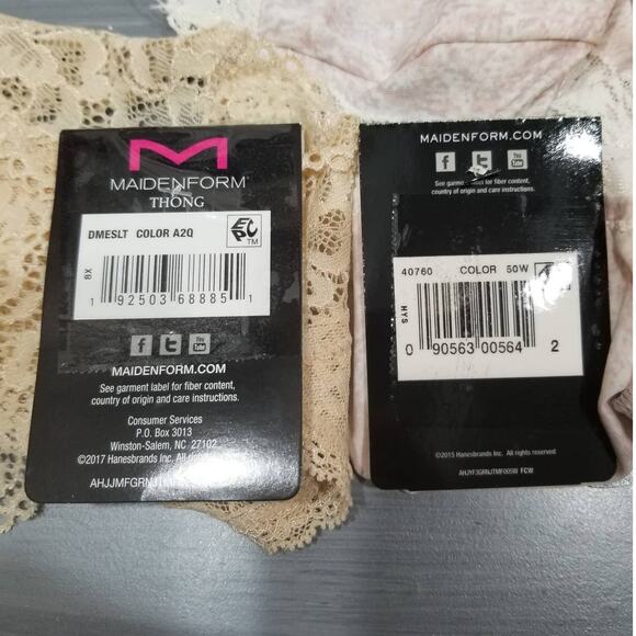 Maidenform Underwear 1 Boyshort‎ and 1 Lace Thong Size 7 Large - Picture 4 of 6